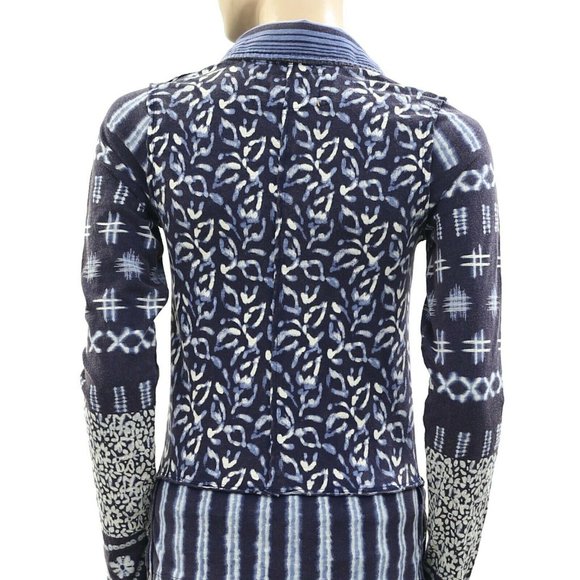 Free People We The Free Shibori Dreams Tee Cotton Printed Blouse Top S - Picture 4 of 8